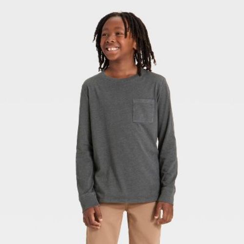Boys' Long Sleeve Washed Pocket T-Shirt - Cat & Jack™