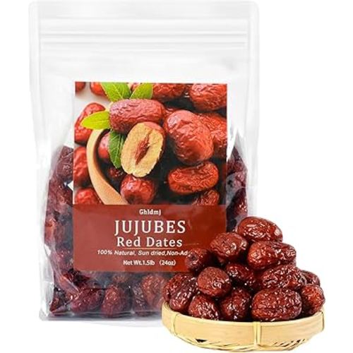 Premium Jujube Dates，Red Dates Organic1.5Lb(680g),Selected 100% Natural Dried Dates,Perfect for Snacking,Brewing Tea,dessert, Baking,cooking,etc.Rich in vitamins,Improve sleep, Health Snack