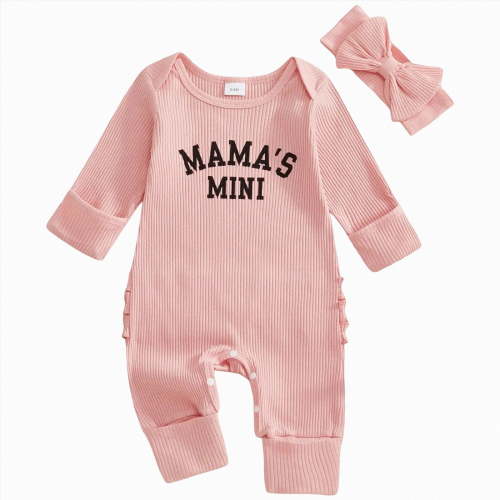Newborn Newborn Baby Bodysuits Newborn Baby Boy Easter Outfit Romper Jumpsuit Cute Pjs Pajamas Romper Long Sleeve Newborn Fall Winter Clothes,Light Pink Jumpsuit
