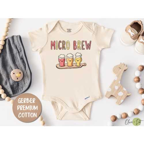 Micro Brew Onesie Beer Baby Onesie Funny Baby Onesie for Dad Beer Lover Gift