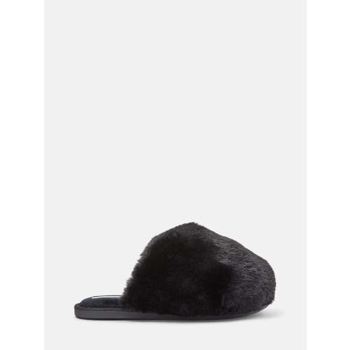 Joyspun Womens Faux Fur Puff Scuff Slippers