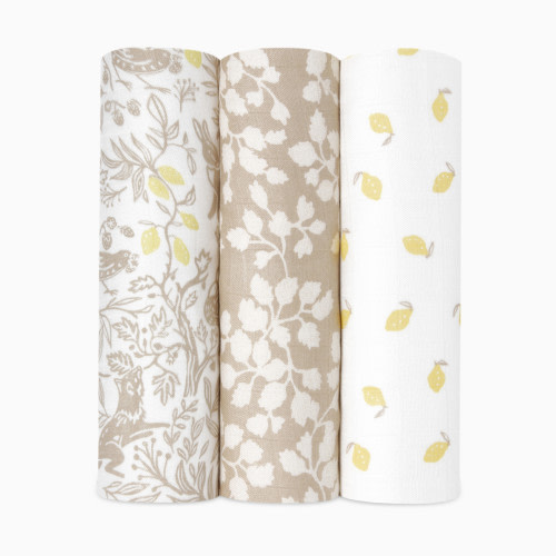 Aden + Anais Silky-Soft Swaddles 3-Pack - Natural Woodland
