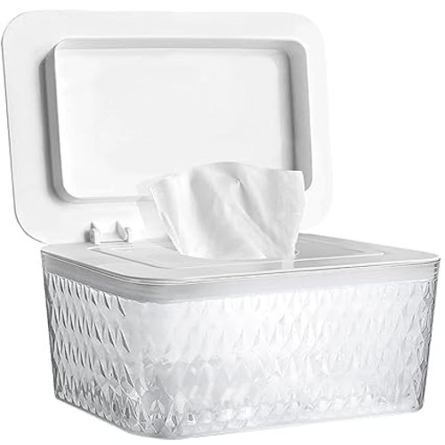Wet Baby Wipes Dispenser - Large Capacity Wipe Holder Seal-Designed Dust-Proof Wet Wipes Container Keep Diaper Wipes Fresh