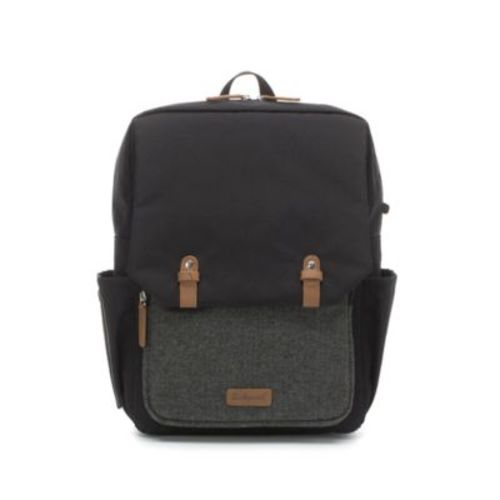 BabyMel™ George Backpack Diaper Bag in Black/Tweed - BLACK - DIAPER BACKPACK