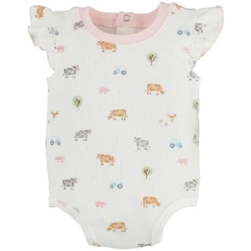 Mud Pie baby-girls Children's Farm Print Crawler