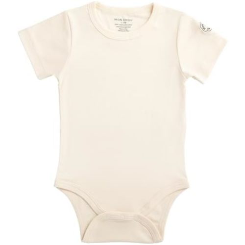 MON CHOU Premium Short Sleeve Bodysuit - Luxuriously Soft, 100% Pima Cotton Baby Bodysuit - Organic Cotton Baby Clothes