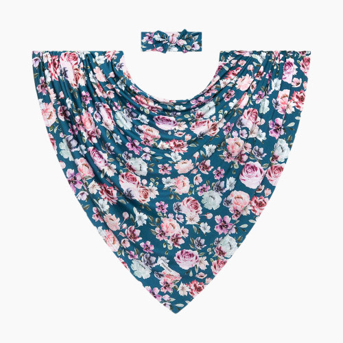 Posh Peanut Swaddle Headband Set - Blue