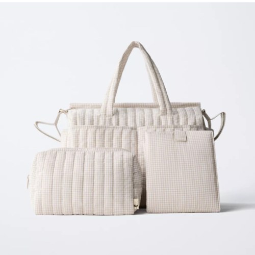 GINGHAM MATERNITY BAG