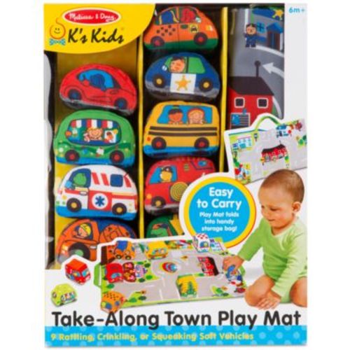 Melissa & Doug Take-Along Town Play Mat- 9 Vehicles - With Storage Bag