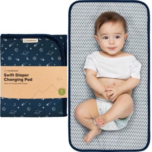 KeaBabies Swift Portable Diaper Changing Pad, Portable Waterproof Diaper Changing Pad for Baby, Travel Changing Pad for Diaper Bag
