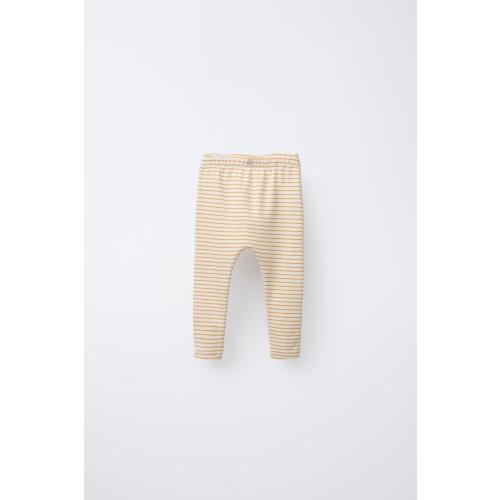 STRIPED LEGGINGS - Ocher | ZARA United States