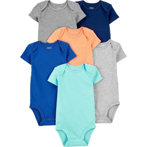Simple Joys by Carter's Baby-Boys 6-Pack Short-Sleeve Bodysuit