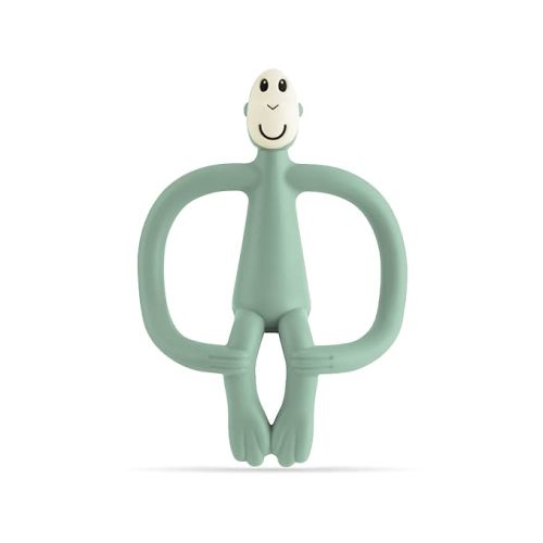 Matchstick Monkey Original Teether & Gel Applicator – Silicone Baby Teether, Easy-to-Grip, BPA-Free, Supports Self-Soothing & Early Brushing, 3 Months+, 4 Inches, Mint Green