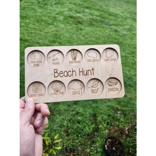 Montessori Kids Beach Hunt Birthday Gift for Kids Outdoor Learning Waldorf Inspired Toys Personalized Christmas Toy Stocking Beach Scavenger