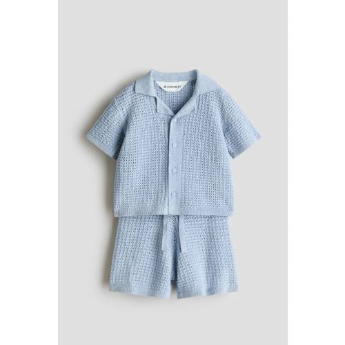 2-PIECE POINTELLE-KNIT COTTON SET