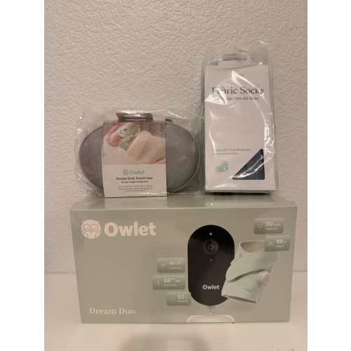 New 2026 Owlet Dream Duo Gen 3.0 With Travel Case And Extra Fabric Sock