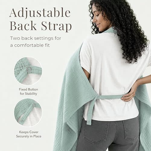 Konssy Muslin Nursing Cover Up for Breastfeeding with Rigid Hoop