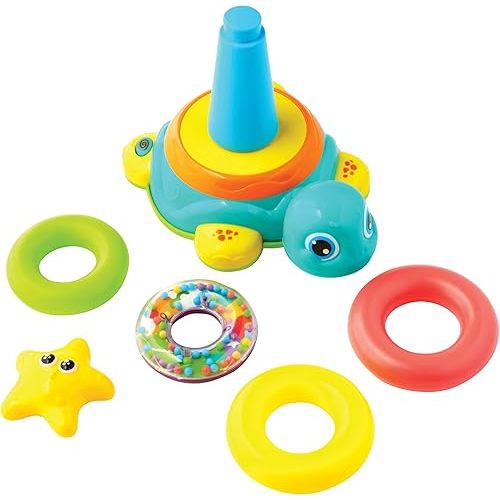 Kidoozie Bump Around Stacking Turtle Ages 6 Months+ Infant Toddler Learning Developmental Musical Toy