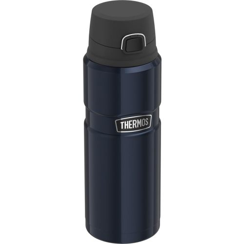 THERMOS Stainless King Vacuum-Insulated Drink Bottle, 24 Ounce, Midnight Blue