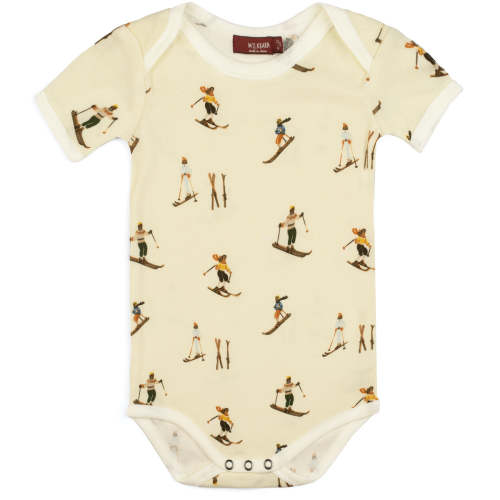 Vintage Natural Ski Organic Cotton Short Sleeve One Piece