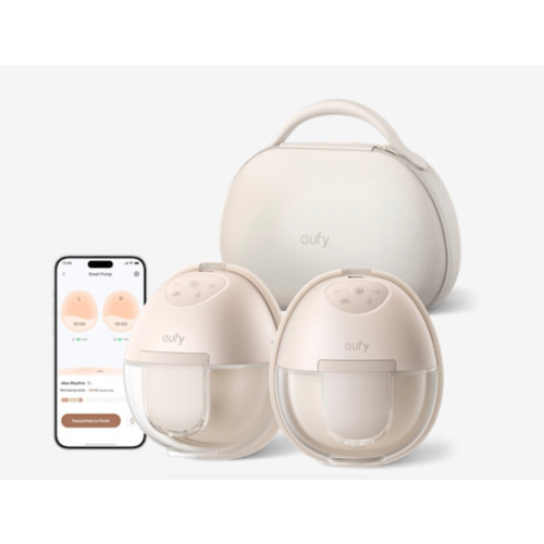 eufy Security Breast Pump S1 Pro, Heated Wearable, Slim Hands-Free with Industry-Leading HeatFlow Tech, Wireless Charging Case, App-Controlled OptiRhythm, Hospital-Grade Suction, in-Bra Use