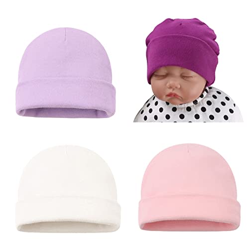 Bamery Cotton Baby Girl Hat Preemie Boys Beanie Newborn Hospital Hats Winter Infant Hats for Girls
