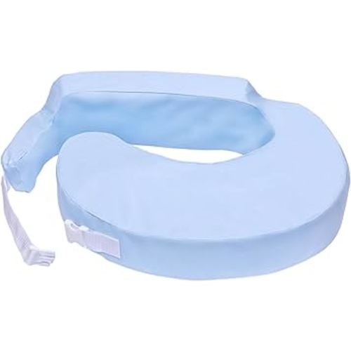My Brest Friend Professional Nursing Pillow | Ergonomic Breastfeeding Pillows | Ideal for Lactation Consultants, NICUs & More | Breastfeeding Essentials | Handy Side Pocket & Easily Wipes Clean, Blue