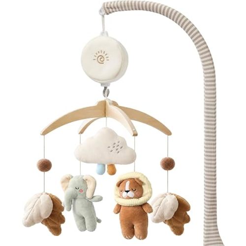 let's make Safari Baby Mobile for Crib with Music Box and Crib Mobile Arm