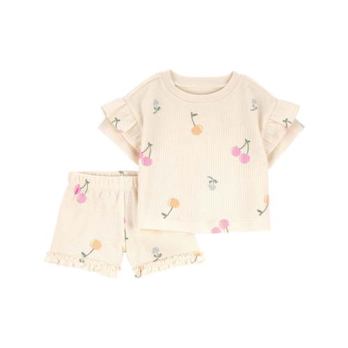 Carter's Child of Mine Infant Girl 2pc Set Cream Cherry - Walmart.ca