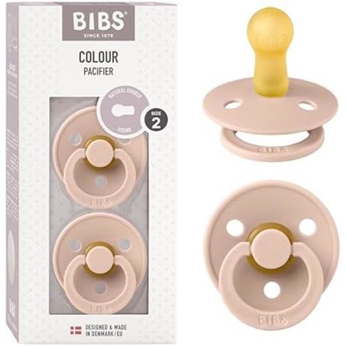BIBS Pacifiers | Natural Rubber Baby Pacifier Combo | Set of 2 BPA-Free Soothers