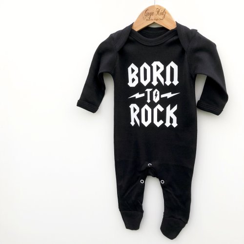 Born to Rock Baby Romper: Music Lover Newborn Gift