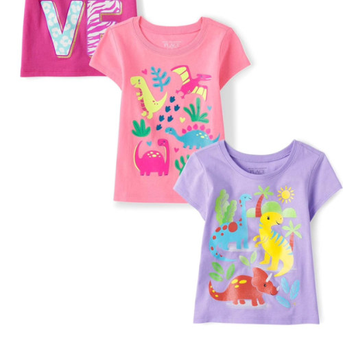 The Children's Place Baby-Girls and Toddler Assorted Everyday Short Sleeve Graphic T-Shirts,multipacks