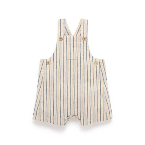 Relaxed Striped Overalls