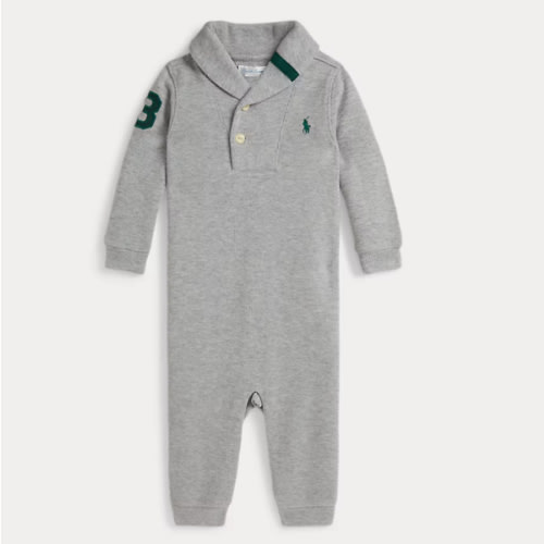 Estate-Rib Cotton Shawl Coveral