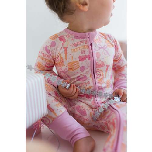 Birthday Girl Zipper Romper