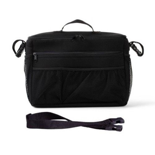 JL Childress Cool 'N Cargo Stroller & Stroller Wagon Cooler Organizer - Black: Neoprene, Compatible With Most Strollers, Storage Pockets