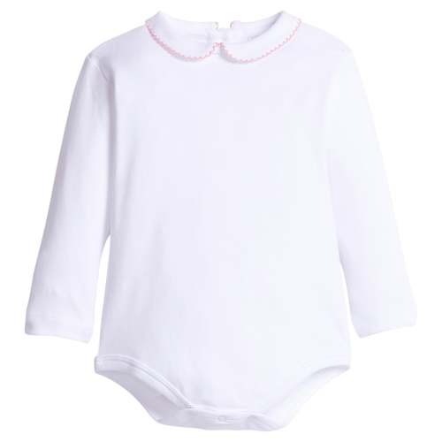 Peter Pan Picot Onesie - Light Pink