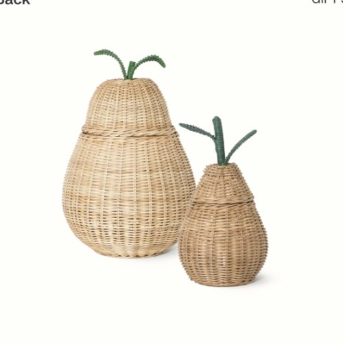 Small & Large Pear Braided Storage Gift Set
