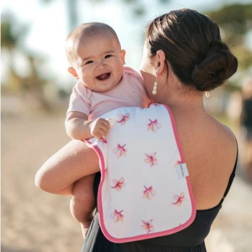 Plumeria Burp Cloth