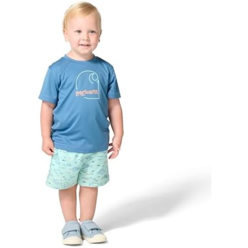 Carhartt Baby Boys' 2-piece Short Sleeve Sun Defender® Force® Shirt & Woven Short Set