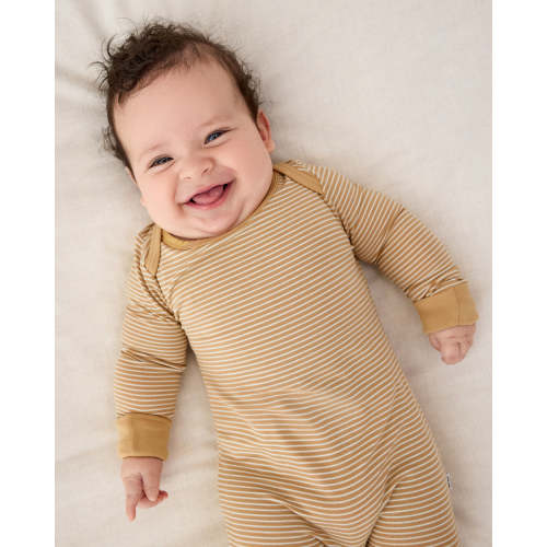 Hazelwood Stripe Crescent Zippy – Little Sleepies