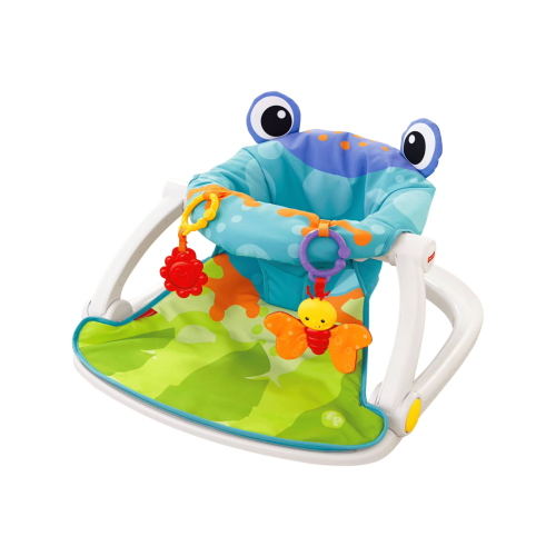Brand New Fisher-Price Portable Baby Chair, Sit-Me-Up Floor Seat Froggy Seat Pad