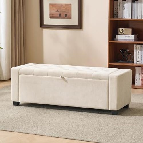 Royal Windsor Ottoman with Storage,Tufted Storage Bench for Bedroom