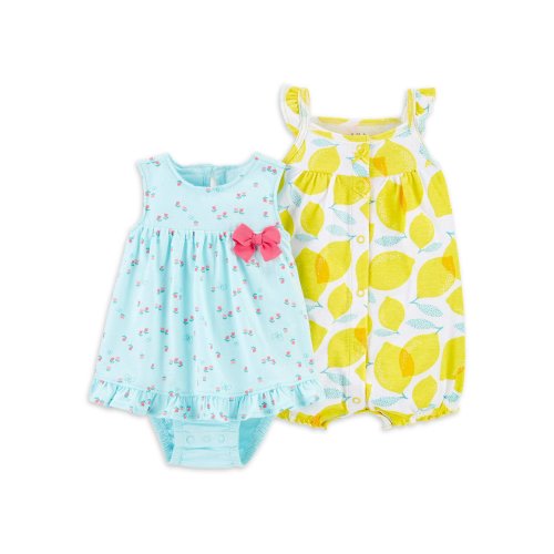 Child of Mine by Carter's Baby Girl Dress & Romper, 2pk