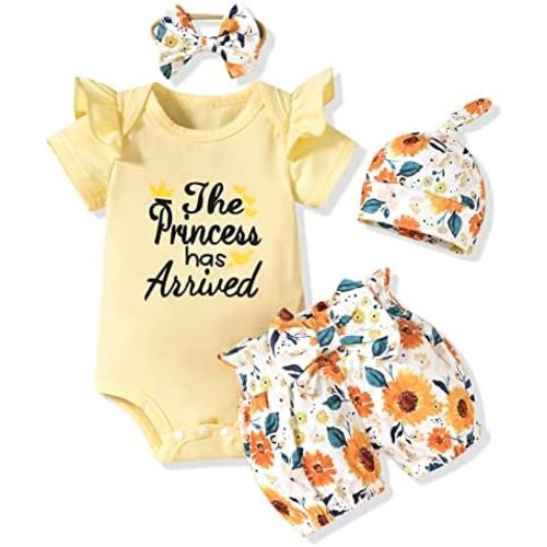 Aalizzwell Newborn Baby Girls Shorts Outfit for Summer