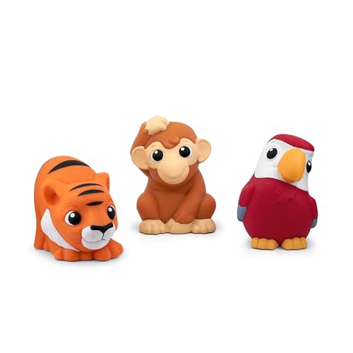 Tonies My First Jungle Set - Monkey, Parrot and Tiger Soft and Squeezable Audio Toy Figurines