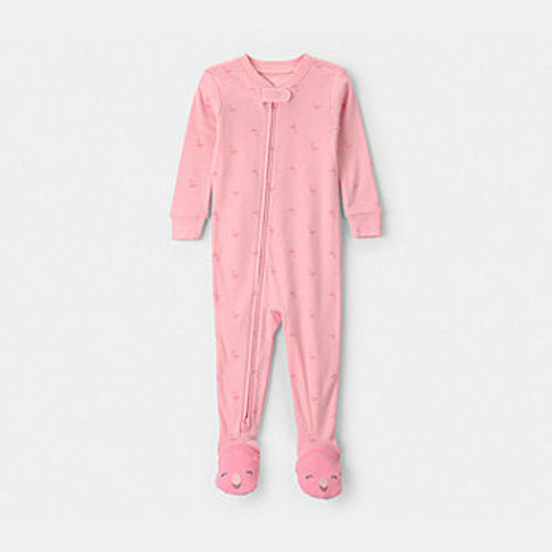 Carter's Baby Girls Footed Round Neck Long Sleeve One Piece Pajama - JCPenney