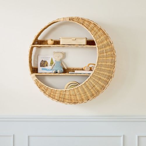 Moon Rattan Shelf (25")