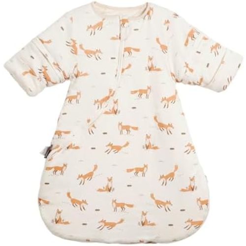 Baby Sleep Bag Wearable Blanket Sleep Sack with Detachable Sleeves 2.5tog Unisex Baby Sleeping Sack With 2-Way Zipper