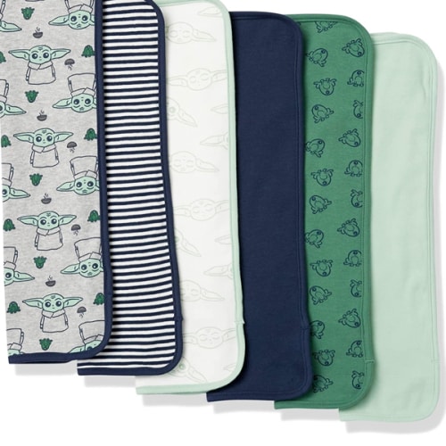 Amazon Essentials Disney | Star Wars Unisex Babies' Burp Cloths, Pack of 6